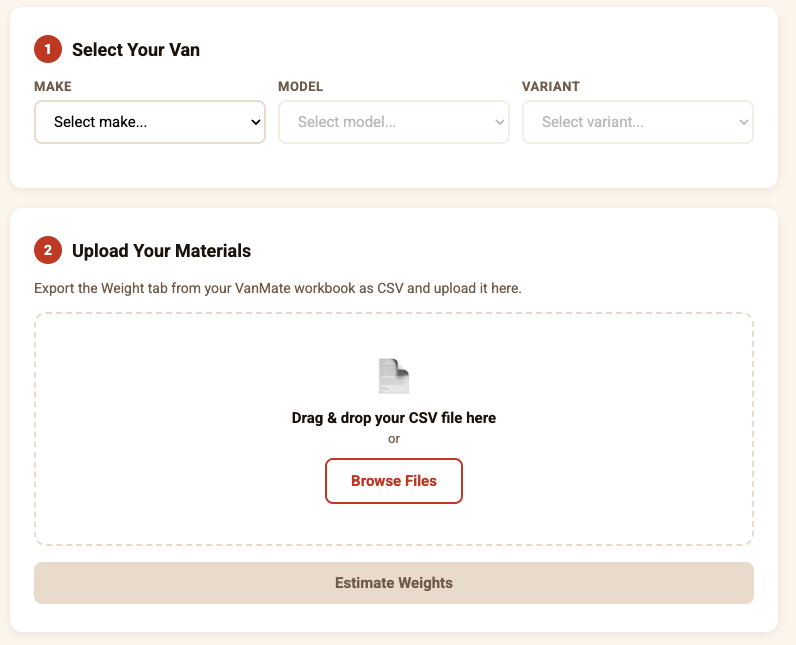 WeightMate AI weight calculator